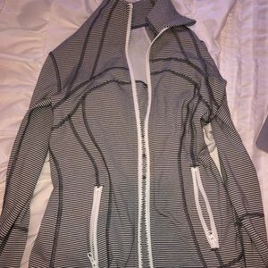 Gray and white striped lululemon jacket!